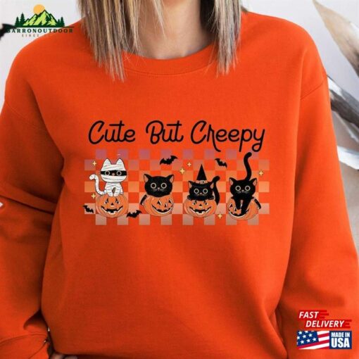 Halloween Cats Sweatshirt Spooky Ghost Cat Shirt Sweater Classic T-Shirt