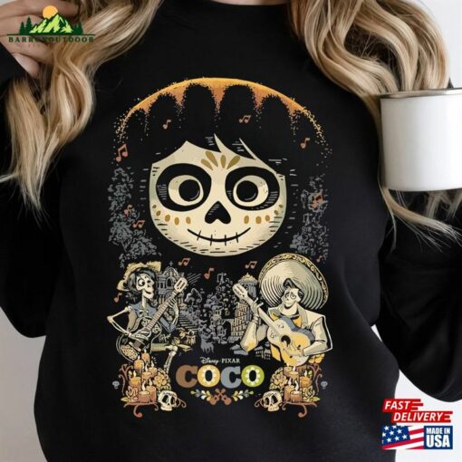 Halloween Coco Miguel Musical Scene Comfort Color Shirt Disney Pixar Unisex T-Shirt Hoodie