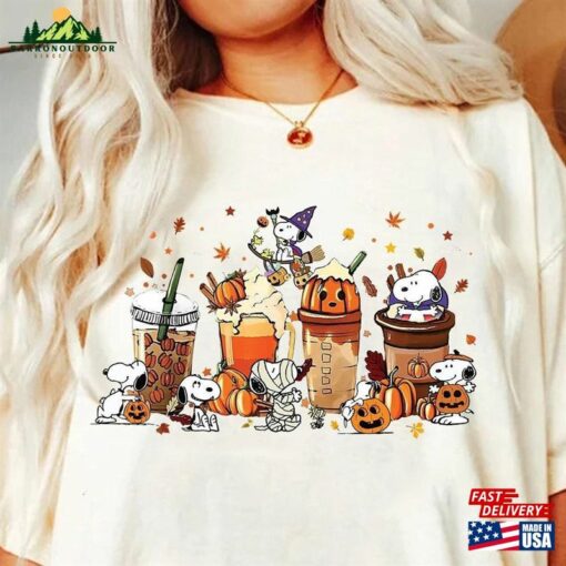 Halloween Cup T-Shirt Autumn Snoop Y Scary Boo Shirt Cute Coffee Sweater Hoodie Classic