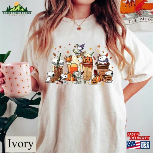 Halloween Cup T-Shirt Autumn Snoop Y Scary Boo Shirt Cute Coffee Sweater Hoodie Classic