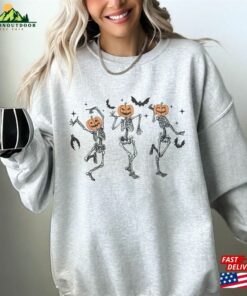 Halloween Dancing Skeleton Sweatshirt Funny Spooky Season Skull Shirt Unisex Classic