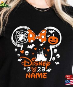 Halloween Disney 2023 Shirt With Name Custom Mickey Minnie Hoodie T-Shirt