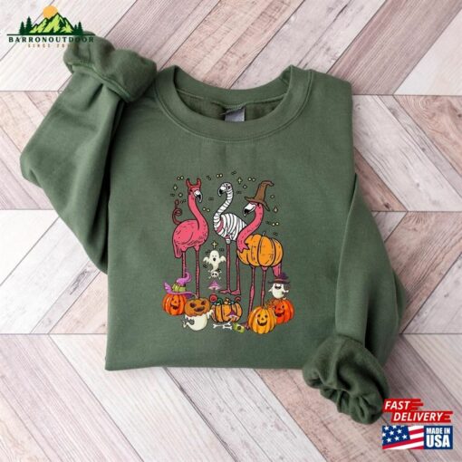 Halloween Flamingo Sweatshirt Sweater 2023 Happy Hoodie Unisex