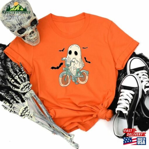 Halloween Ghost Bicycle Shirt Gift Horror Classic T-Shirt