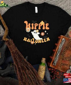 Halloween Ghost Shirt Hippie Retro Groovy T Shirt Sweatshirt 4