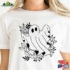 Halloween Ghost Shirt Party Floral Unisex Classic