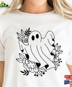 Halloween Ghost Shirt Party Floral Unisex Classic