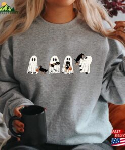 Halloween Ghost Sweatshirt Rottweiler Dog Sweater T-Shirt