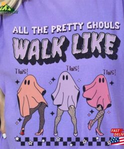 Halloween Girls Night Out Comfort Colors Pretty Ghouls Walk Like This Sweatshirt Classic