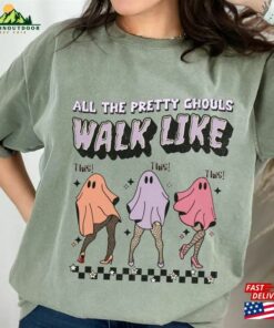 Halloween Girls Night Out Comfort Colors Pretty Ghouls Walk Like This Sweatshirt Classic 4
