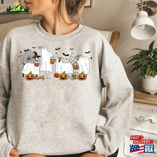 Halloween Goat Sweatshirt Sweater 2023 Happy Unisex Hoodie