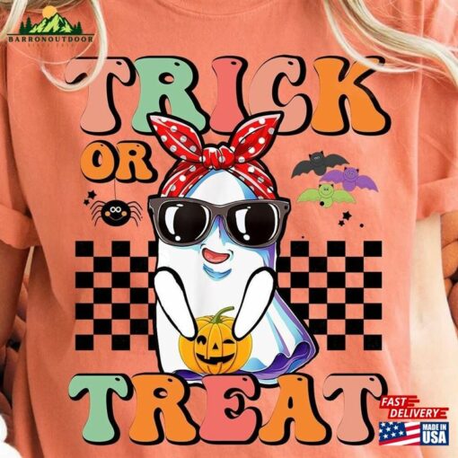 Halloween Groovy Trick Or Treat T Shirt Sweatshirt Unisex