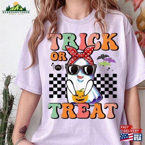 Halloween Groovy Trick Or Treat T Shirt Sweatshirt Unisex