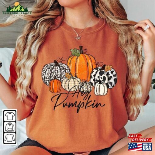 Halloween Hey Pumpkin Comfort Colors Sweatshirt 2023 Tee Spooky Vibes Shirt Unisex Classic