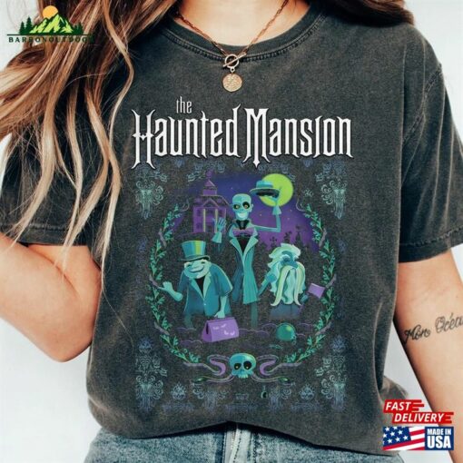 Halloween Hitchhiking Ghosts Haunted Mansion Sweatshirt Foolish Mortals Comfort Color Shirt Disney Party Unisex