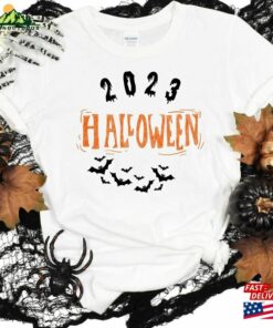 Halloween Holiday Short Sleeve Tee T-Shirt’23 2023 Memories Spooky Scary Fall Bats Unisex