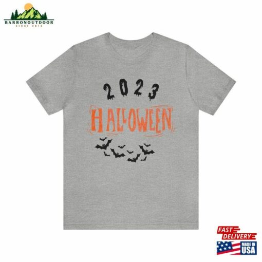 Halloween Holiday Short Sleeve Tee T-Shirt’23 2023 Memories Spooky Scary Fall Bats Unisex