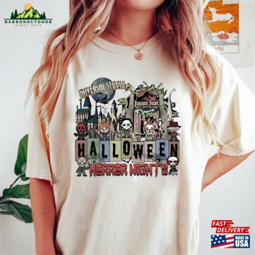 Halloween Horror Nights Universal Studios Comfort Shirt Characters Scary Movie Tee Unisex Classic