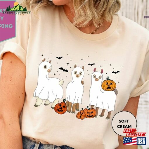 Halloween Lama Shirt Tee 2023 Happy Hoodie Sweatshirt