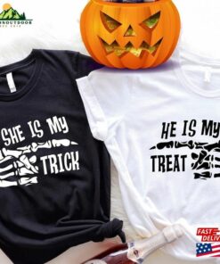 Halloween Matching Couple He Is My Treat She Trick Shirts T-Shirt Classic Halloween Matching Couple He Is My Treat She Trick Shirts T-Shirt Classic
