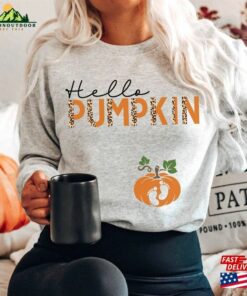 Halloween Maternity Sweatshirt Hello Pumpkin Sweater Fall Pregnancy Announcement Shirt 2023 Unisex