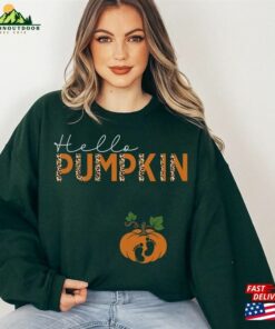 Halloween Maternity Sweatshirt Hello Pumpkin Sweater Fall Pregnancy Announcement Shirt 2023 Unisex 4