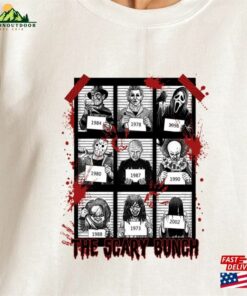 Halloween Mug Shot Sweatshirt Horror Movie Characters Sweat Lover Sweater Classic Unisex