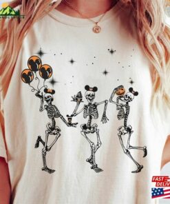 Halloween Party Dancing Skeleton Disney Mickey Comfort Colors Shirt Disneyland Fall Gift Classic Sweatshirt