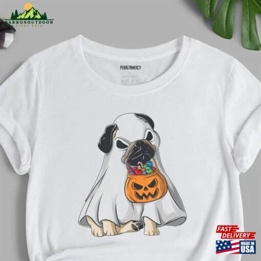 Halloween Pumpkin Pugkin Dog Pug Ghost T-Shirt Sweatshirt Sweater Unisex