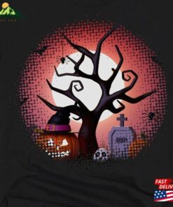 Halloween Pumpkin Shirt Funny Spooky Mama Witch Hat Tshirt For Women Kids Mens Hoodie Classic