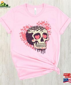 Halloween Skull Valentine Shirt 2023 Funny Heart Tshirt For Women Kids Classic Sweatshirt 4