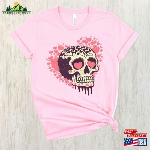 Halloween Skull Valentine Shirt 2023 Funny Heart Tshirt For Women Kids Classic Sweatshirt