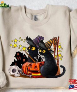 Halloween Sweatshirt Cat Ghost Shirt Classic T-Shirt