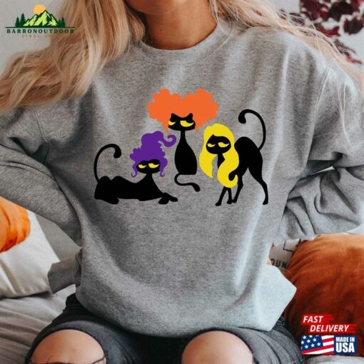 Halloween Sweatshirt Cat Ghost Shirt Hoodie Classic