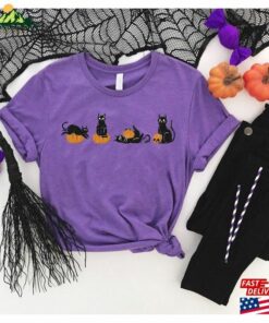 Halloween Sweatshirt Cat Ghost Shirt Hoodie Unisex 4