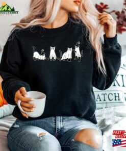 Halloween Sweatshirt Cat Ghost Shirt T Shirt Classic 3