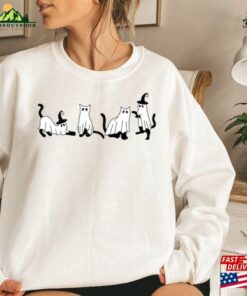 Halloween Sweatshirt Cat Ghost Shirt T Shirt Classic 4
