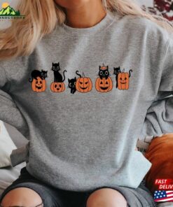 Halloween Sweatshirt Cat Ghost Shirt Unisex Hoodie Halloween Sweatshirt Cat Ghost Shirt Unisex Hoodie