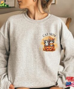 Halloween Sweatshirt Cat Mom Ghost T-Shirt Hoodie Classic Halloween Sweatshirt Cat Mom Ghost T-Shirt Hoodie Classic