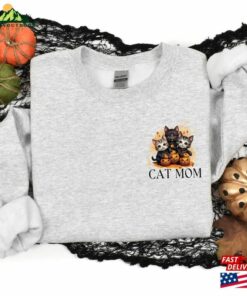 Halloween Sweatshirt Cat Mom Ghost T-Shirt Unisex Classic