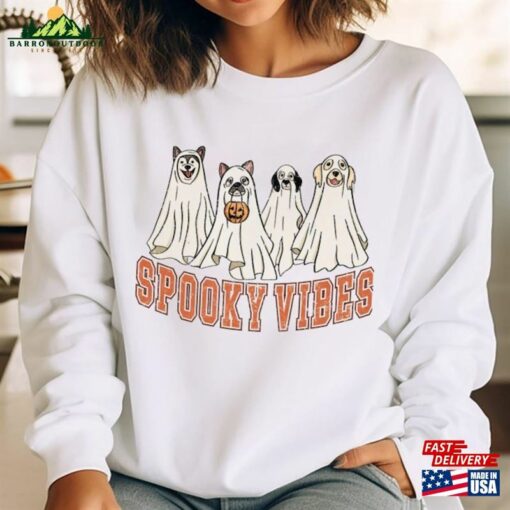 Halloween Sweatshirt Ghost Dog Shirt Classic