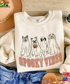 Halloween Sweatshirt Ghost Dog Shirt Classic