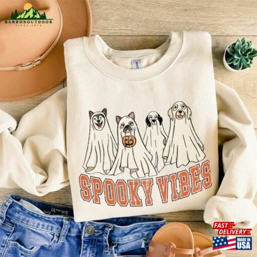 Halloween Sweatshirt Ghost Dog Shirt Classic