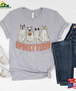 Halloween Sweatshirt Ghost Dog Shirt Classic 4