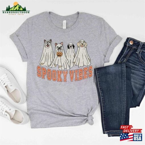 Halloween Sweatshirt Ghost Dog Shirt Classic