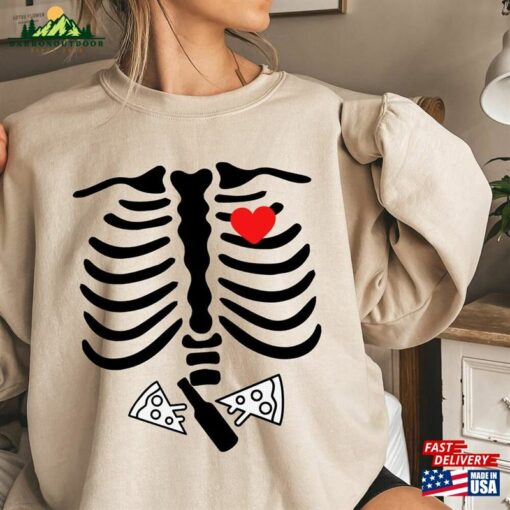 Halloween Sweatshirt Skeleton Xray Classic