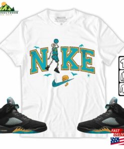Halloween Swoosh Unisex Shirt To Match Sneaker 2023 Retro Aqua 5S Tee Jordan 5 T-Shirt Hoodie Classic