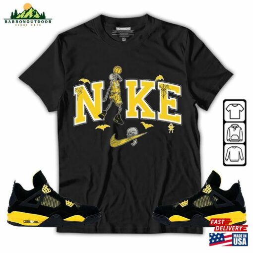 Halloween Swoosh Unisex Shirt To Match Sneaker 2023 Thunder 4S Tee Jordan Retro 4 T-Shirt Hoodie Classic