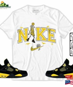 Halloween Swoosh Unisex Shirt To Match Sneaker 2023 Thunder 4S Tee Jordan Retro 4 T-Shirt Hoodie Classic