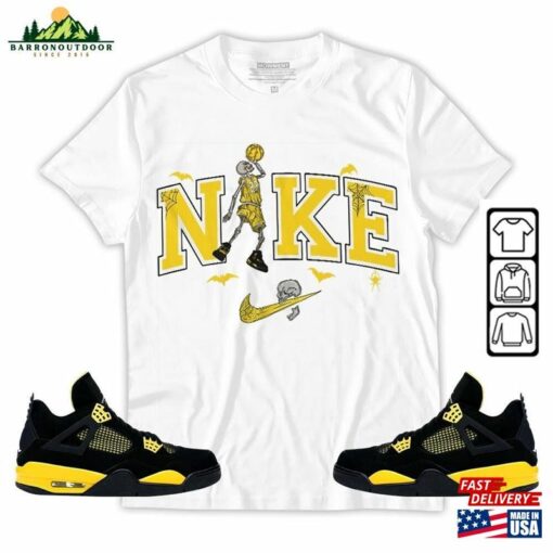 Halloween Swoosh Unisex Shirt To Match Sneaker 2023 Thunder 4S Tee Jordan Retro 4 T-Shirt Hoodie Classic